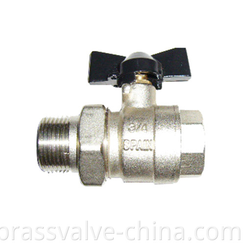 Aluminum Butterfly Handle Ball Valve With Union Hb08 Jpg